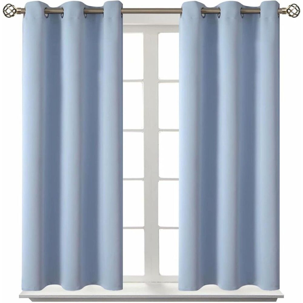 Brand New BGment Spa Blue Thermal Blackout Curtains – Set of 2